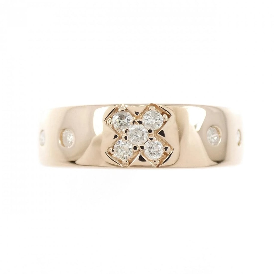 K18PG CROSS DIAMOND RING - 2