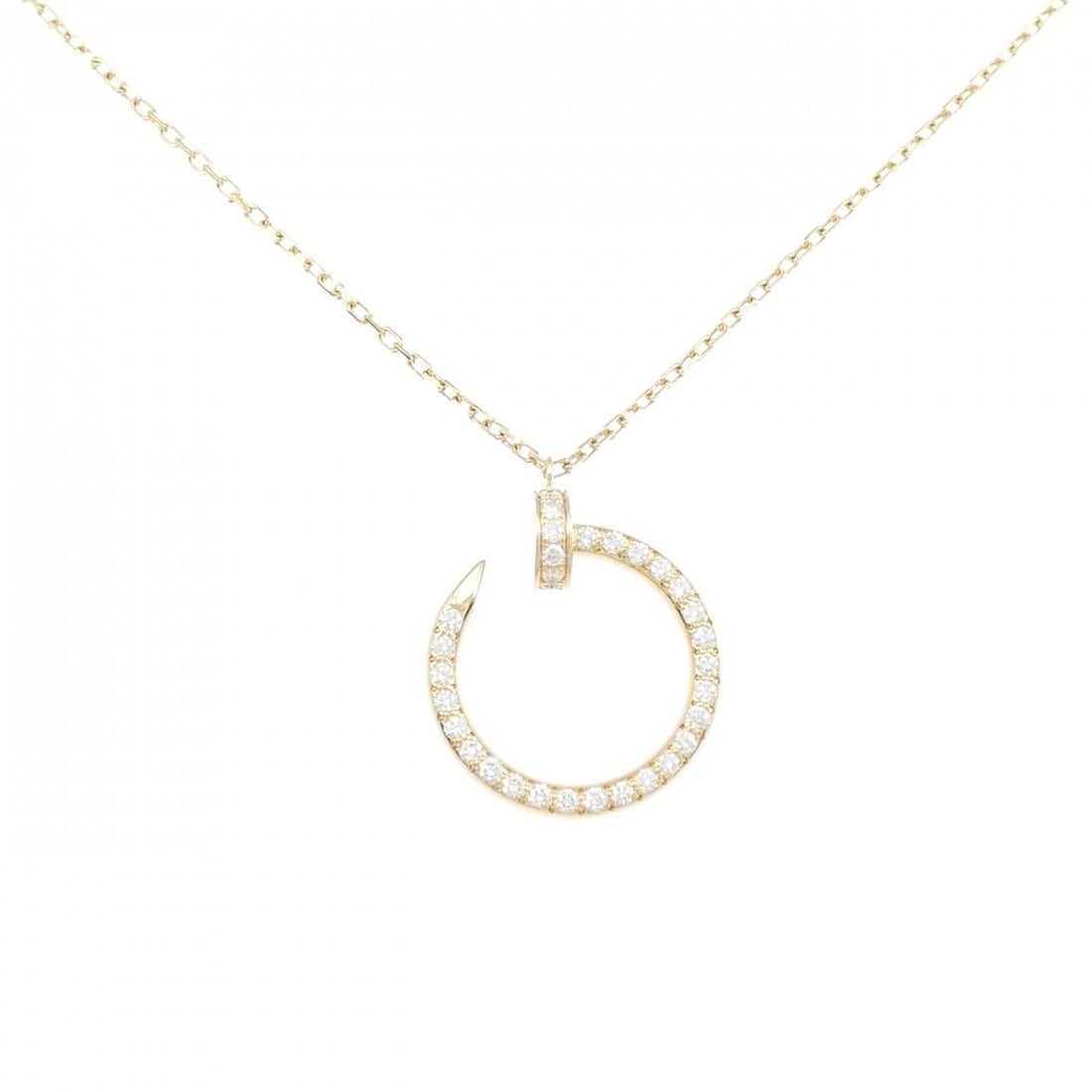 CARTIER JUSTE UN CLOU NECKLACE: Cartier Juste Un Clou Necklace Brand: Cartier Type: Necklace Material: 750 Yellow Gold, Main Stone/Creation Natural Color: Yellow Gold Size: 39/41cm,ActualSize Pendant top H x W: 20.5mmx18.3mm