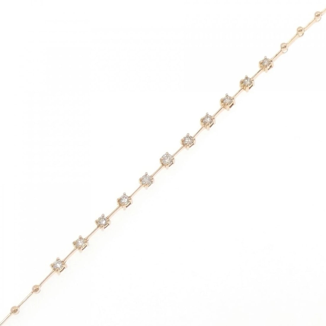 K18PG DIAMOND BRACELET: K18PG Diamond Bracelet Brand: Unbranded Type: Bracelet Material: K18 Pink Gold, Main Stone/Creation Natural Color: pink gold Size: 17.5cm ActualSizeMax W: 2.6mm Accessories: None Accessories