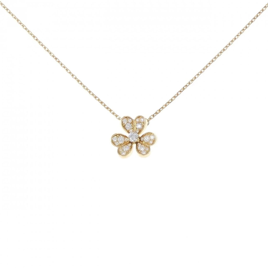 VAN CLEEF & ARPELS FRIVOLE MINI NECKLACE: Van Cleef & Arpels Frivole Mini Necklace Brand: Van Cleef & Arpels Type: Necklace Material: 750 yellow gold, Main Stone/Creation Natural Color: Yellow Gold Size: 38?40cm,Actual Size Pendant length