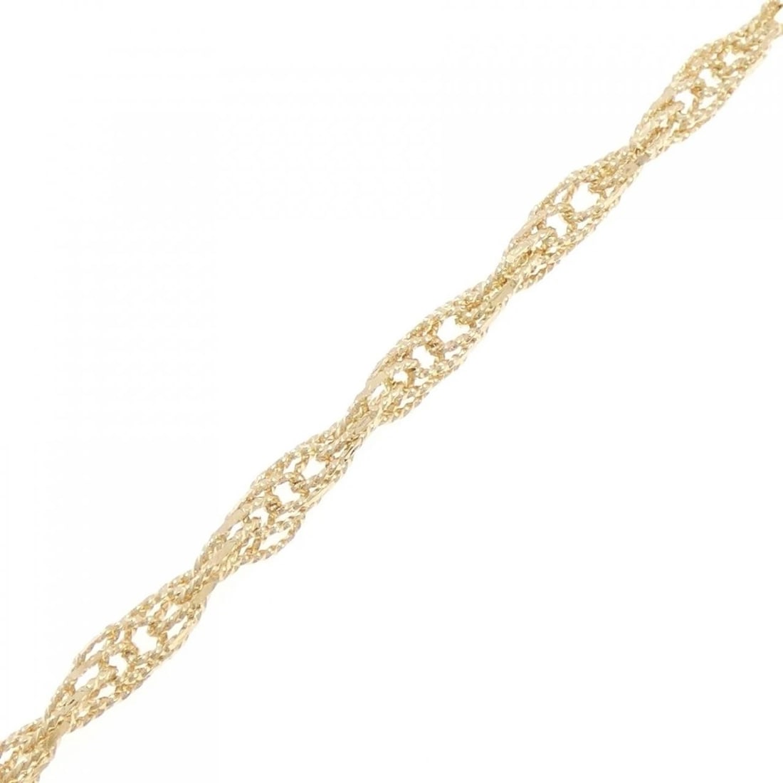 K18YG BRACELET: K18YG Bracelet Brand: Unbranded Type: Bracelet Material: K18 Yellow Gold, Color: Yellow Gold Size: 18cmActualSize Max W: 3.6mm Accessories: None Accessories Notice: When purchasing pre-own
