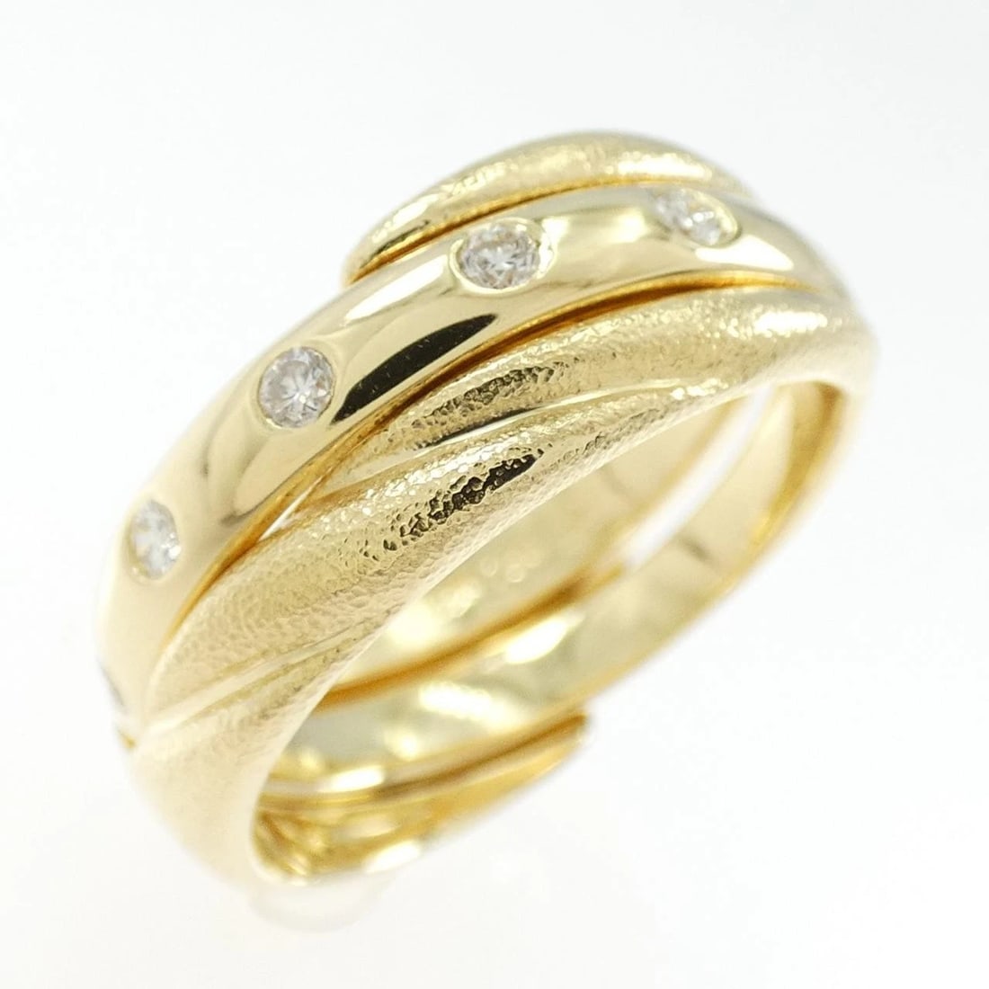 750YG DIAMOND RING: 750YG Diamond Ring Brand: Unbranded Type: Ring Material: 750 Yellow Gold, Main Stone/Creation Natural Color: Yellow Gold Size: 6.5 (US size) Accessories: None Accessories Notice: When