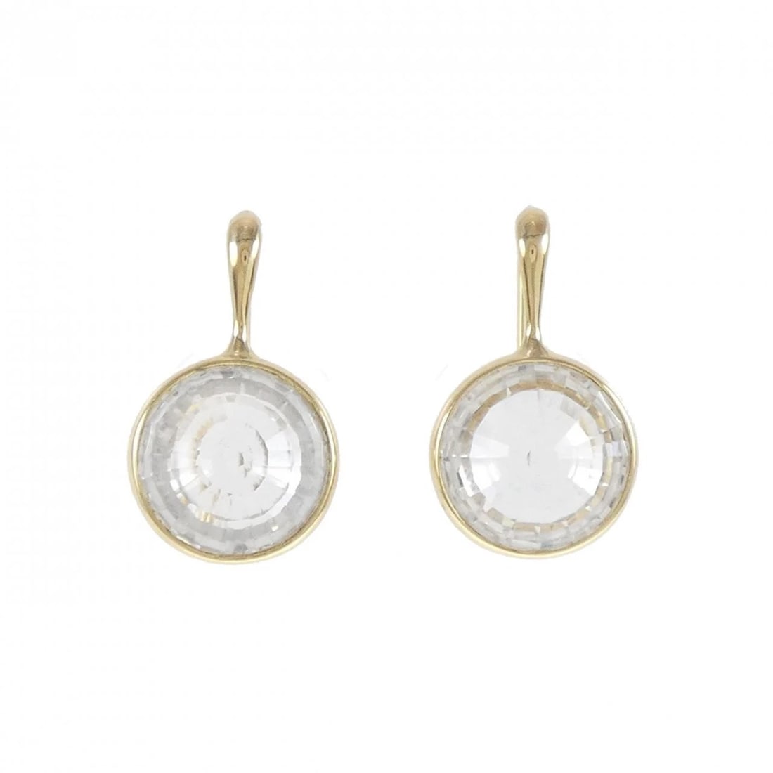 750YG QUARTZ EARRINGS: 750YG Quartz Earrings Brand: Unbranded Type: Earrings Material: 750 Yellow Gold, Main Stone/Creation Quartz Color: Yellow Gold Size: ActualSize HxW: 26.7mmx15.8mm Accessories: None