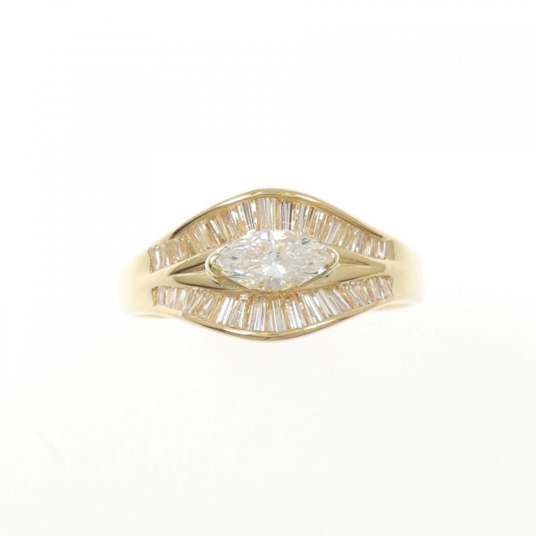 K18YG DIAMOND RING - 2