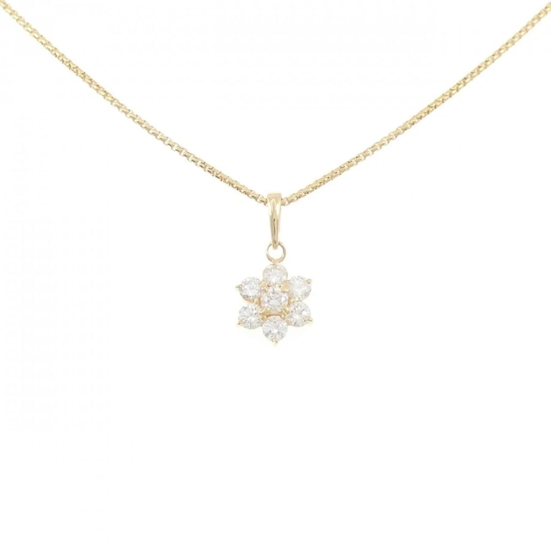 K18YG FLOWER DIAMOND NECKLACE (1 of 3)