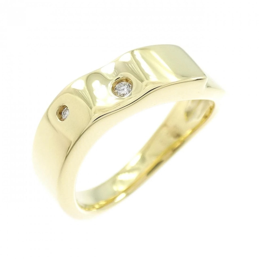 K18YG DIAMOND RING: K18YG Diamond Ring Brand: Unbranded Type: Ring Material: K18 Yellow Gold, Main Stone/Creation Natural Color: Yellow Gold Size: 5.5 -6 (US size) Accessories: None Accessories Notice: When