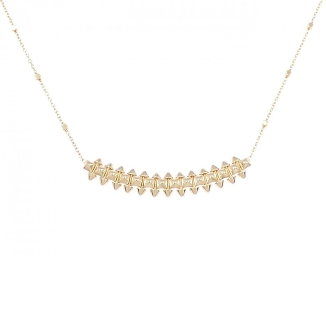 CARTIER CLASH SMALL NECKLACE: Cartier Clash Small Necklace Brand: Cartier Type: Necklace Material: 750 Pink Gold, Color: Pink Gold Size: 39 42cm,ActualSize Pendant top H x W: 6.2mmx41.0mm Chain Max. W: 1.4mm Accessories: