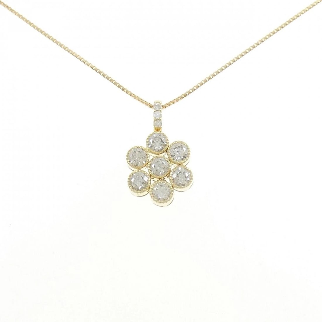 K18YG 2WAY DIAMOND NECKLACE: K18YG 2WAY Diamond Necklace Brand: Unbranded Type: Necklace Material: K18 Yellow Gold, Main Stone/Creation Natural Color: Yellow Gold Size: 50cmActualSizePendant top H x W: 18.4mmx11.1mm Chain