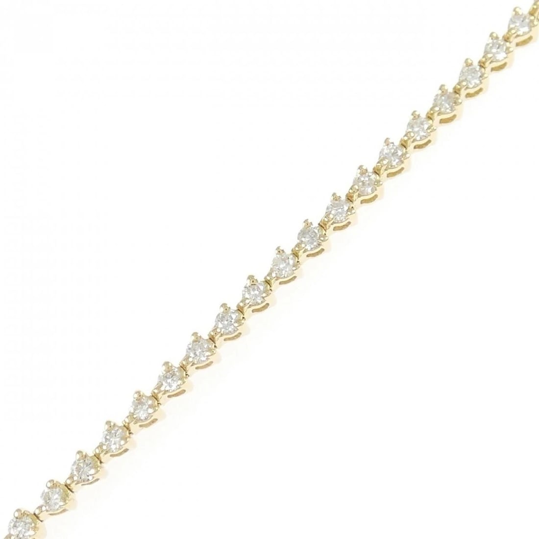K18YG DIAMOND BRACELET: K18YG Diamond Bracelet Brand: Unbranded Type: Diamond Bure Rubbed T Material: 18K yellow gold, Main Stone/Creation Natural Color: yellow gold Size: 16.5US Accessories: None Accessories
