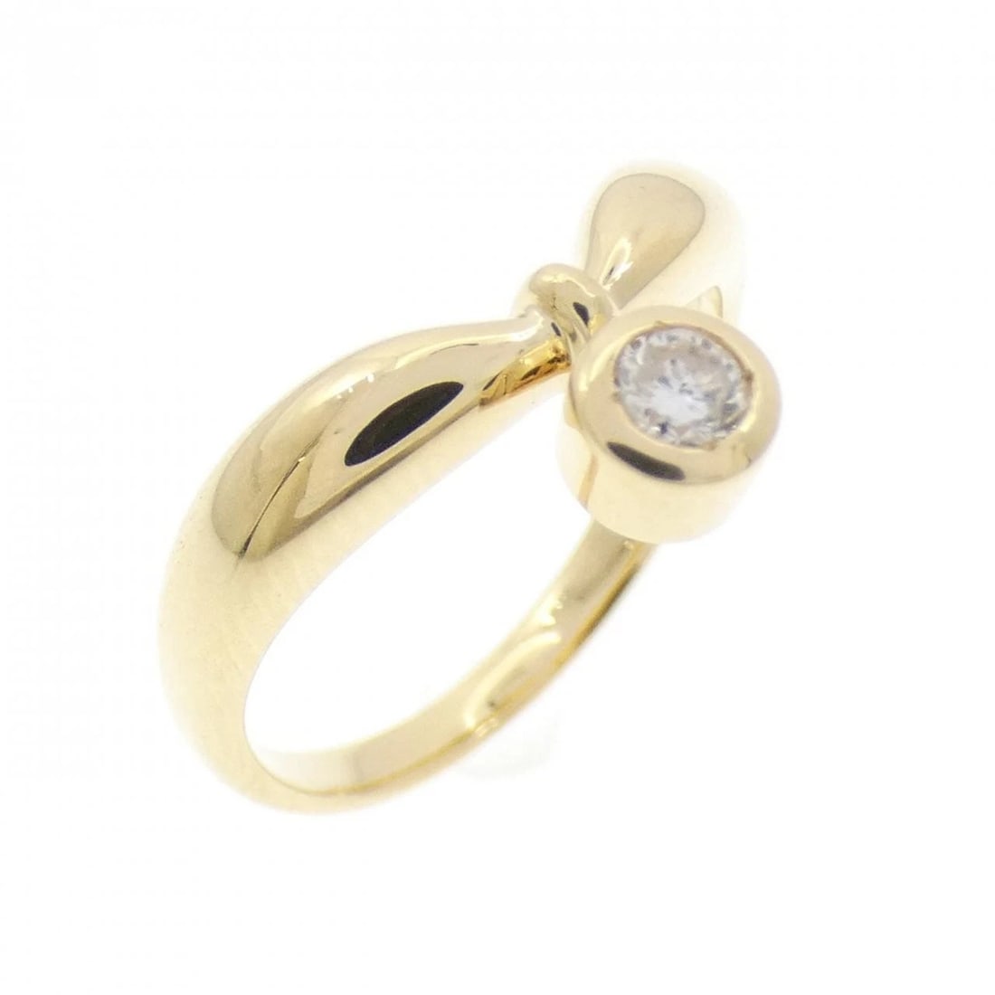 K18YG DIAMOND RING: K18YG Diamond Ring Brand: Unbranded Type: Ring Material: K18 Yellow Gold, Main Stone/Creation Natural Color: yellow gold Size: 3.5-4US Accessories: None Accessories Notice: When purchasing