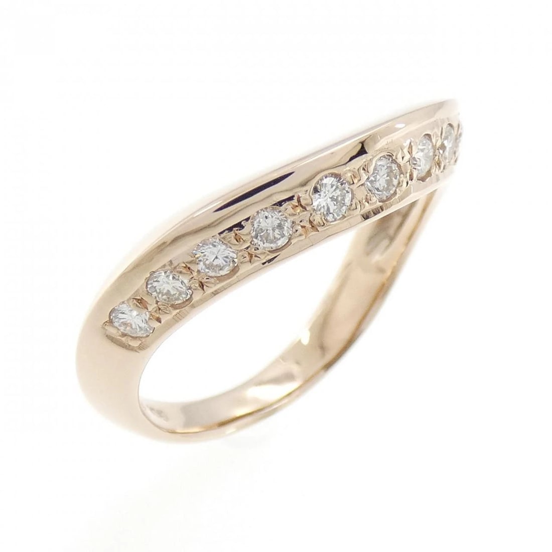 K18PG DIAMOND RING: K18PG Diamond Ring Brand: Unbranded Type: Ring Material: K18 Pink Gold, Main Stone/Creation Natural Color: Pink Gold Size: 6.5 (US size) Accessories: None Accessories Notice: When purchasing