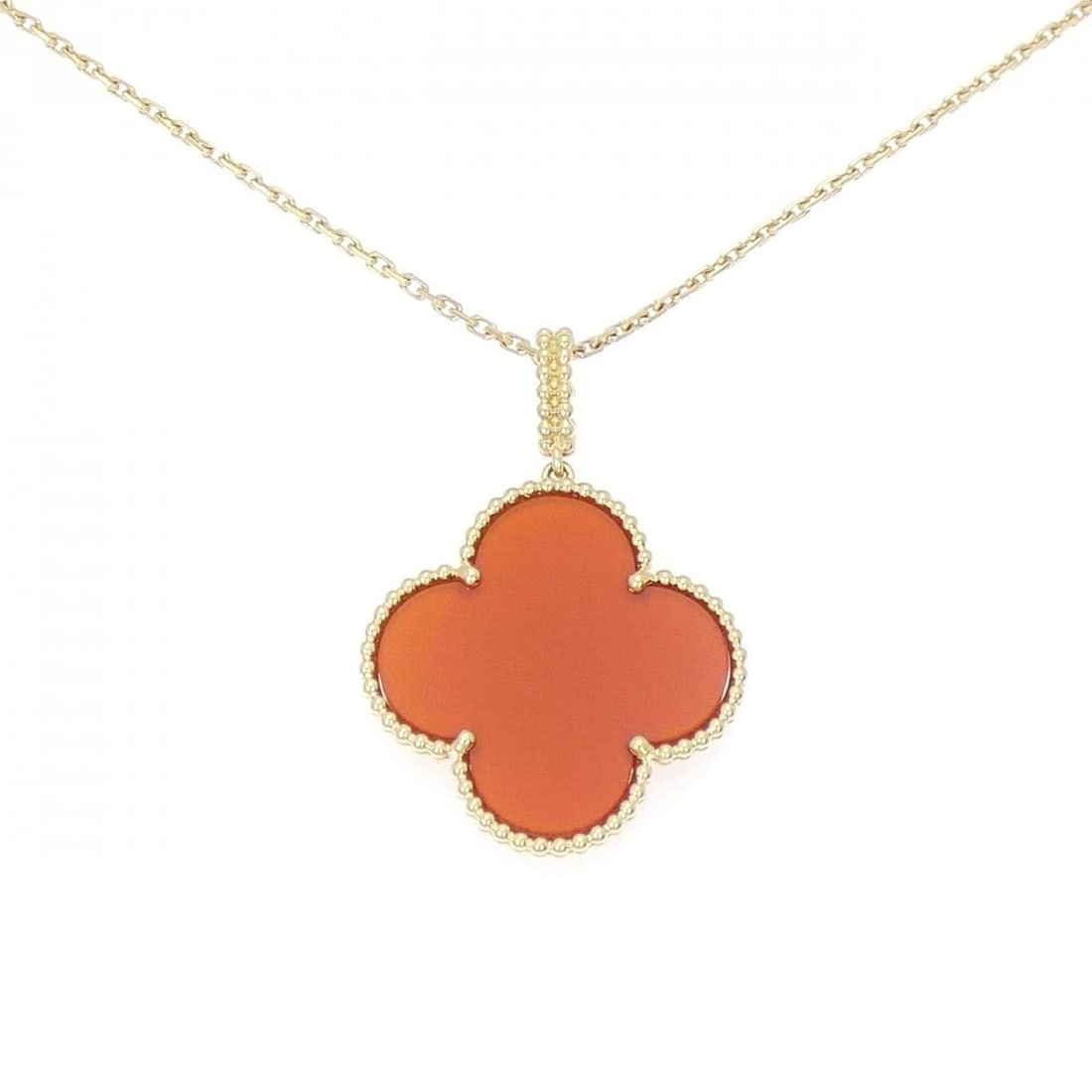 VAN CLEEF & ARPELS MAGIC ALHAMBRA LONG NECKLACE: Van Cleef & Arpels Magic Alhambra Long Necklace Brand: Van Cleef & Arpels Type: Necklace Material: 750 Yellow Gold, Main Stone/Creation Carnelian Color: Yellow Gold Size: 83/91 cm,ActualSize