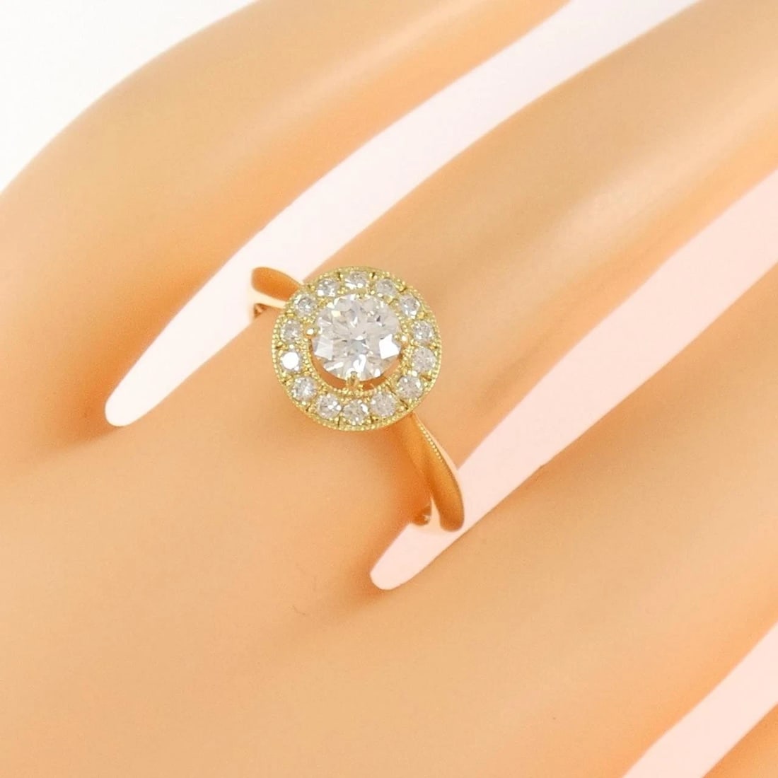 K18YG DIAMOND RING - 4