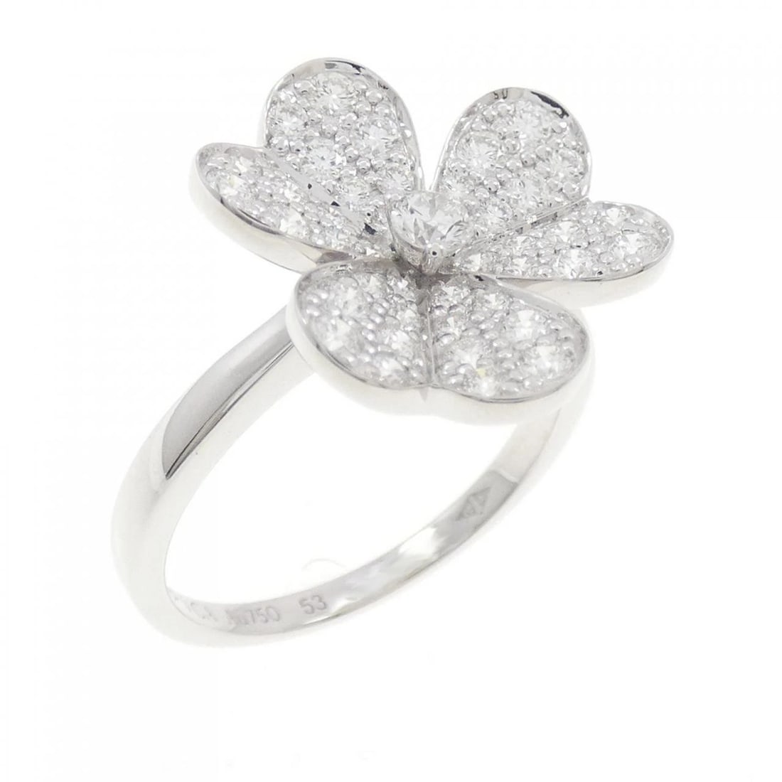 VAN CLEEF & ARPELS FRIVOLE RING: Van Cleef & Arpels Frivole Ring Brand: Van Cleef & Arpels Type: Ring Material: 750 White Gold, Main Stone/Creation Natural Color: White Gold Size: 6.5-7 (US size) Accessories: None Accesso