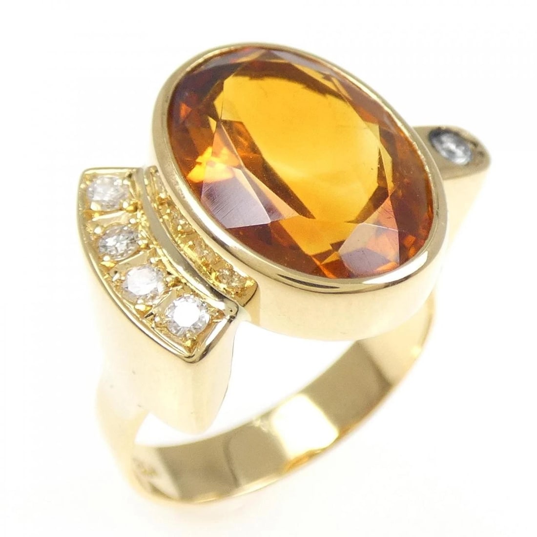 K18YG CITRINE RING: K18YG Citrine Ring Brand: Unbranded Type: Ring Material: K18 Yellow Gold, Main Stone/Creation citrine Color: yellow gold Size: 6.5-7US Accessories: None Accessories Notice: When purchasing