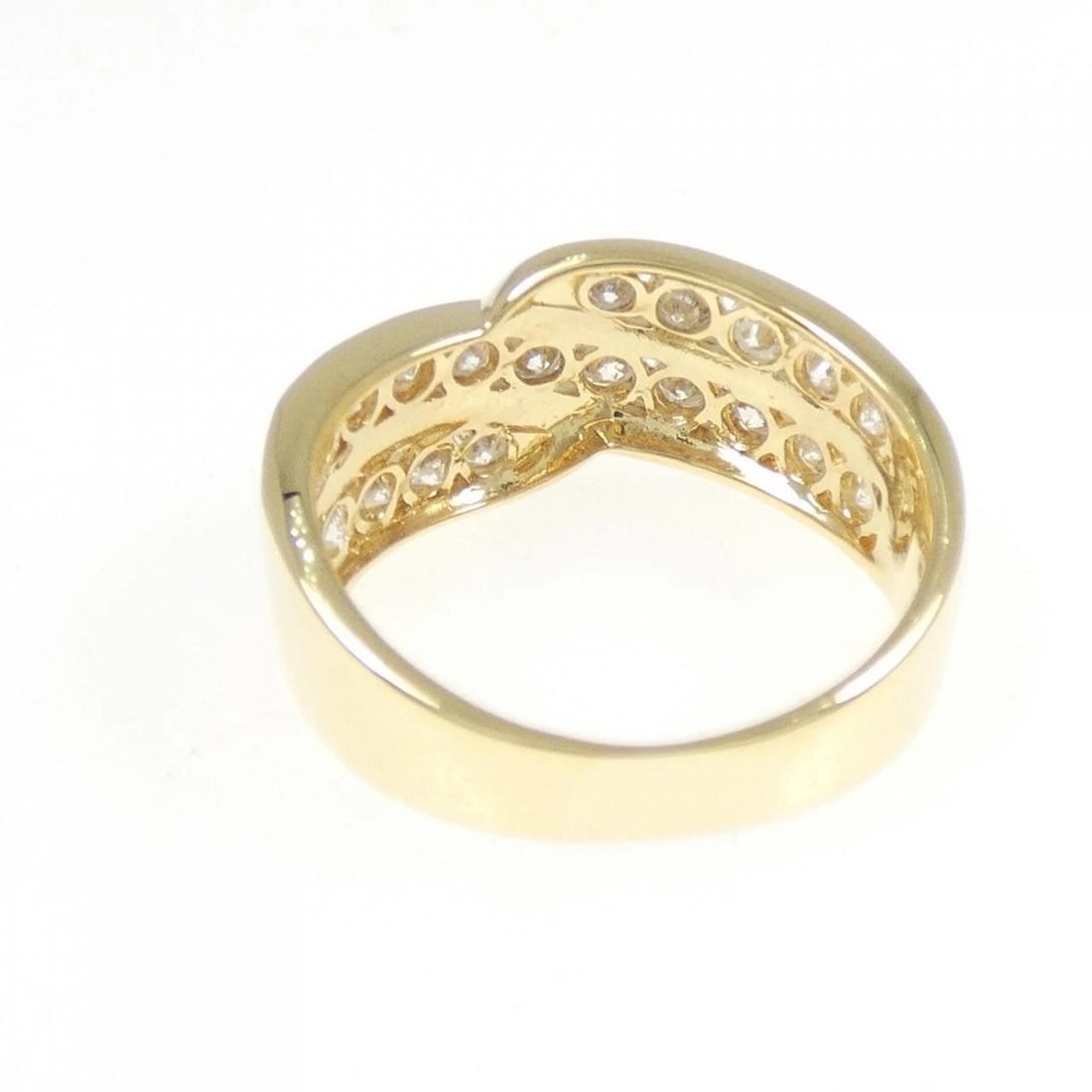 K18YG DIAMOND RING: K18YG Diamond Ring Brand: Unbranded Type: Ring Material: K18 Yellow Gold, Main Stone/Creation Natural Color: Yellow Gold Size: 6-6.5 (US size) Accessories: None Accessories Notice: When pu