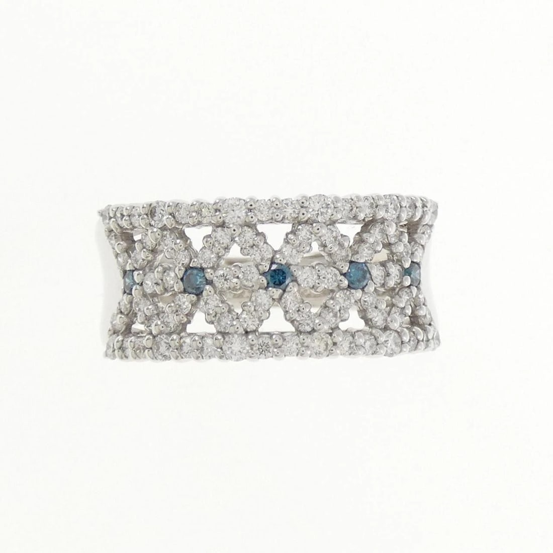 K18WG DIAMOND RING - 2