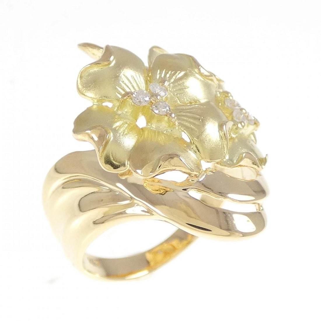 K18YG DIAMOND RING: K18YG Diamond Ring Brand: Unbranded Type: Ring Material: K18 Yellow Gold, Main Stone/Creation Natural Color: yellow gold Size: 6US Accessories: None Accessories Notice: When purchasing