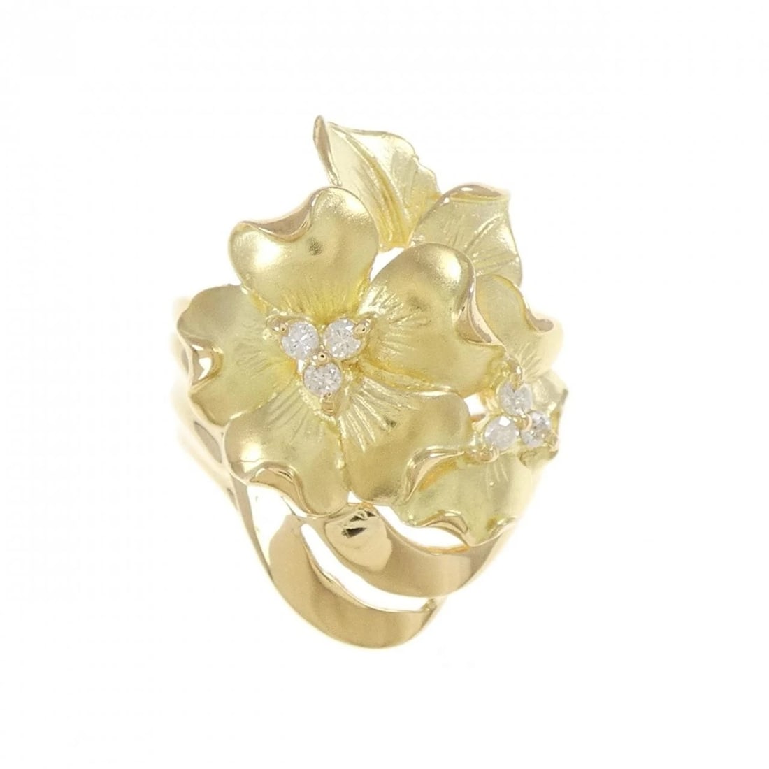 K18YG DIAMOND RING - 2