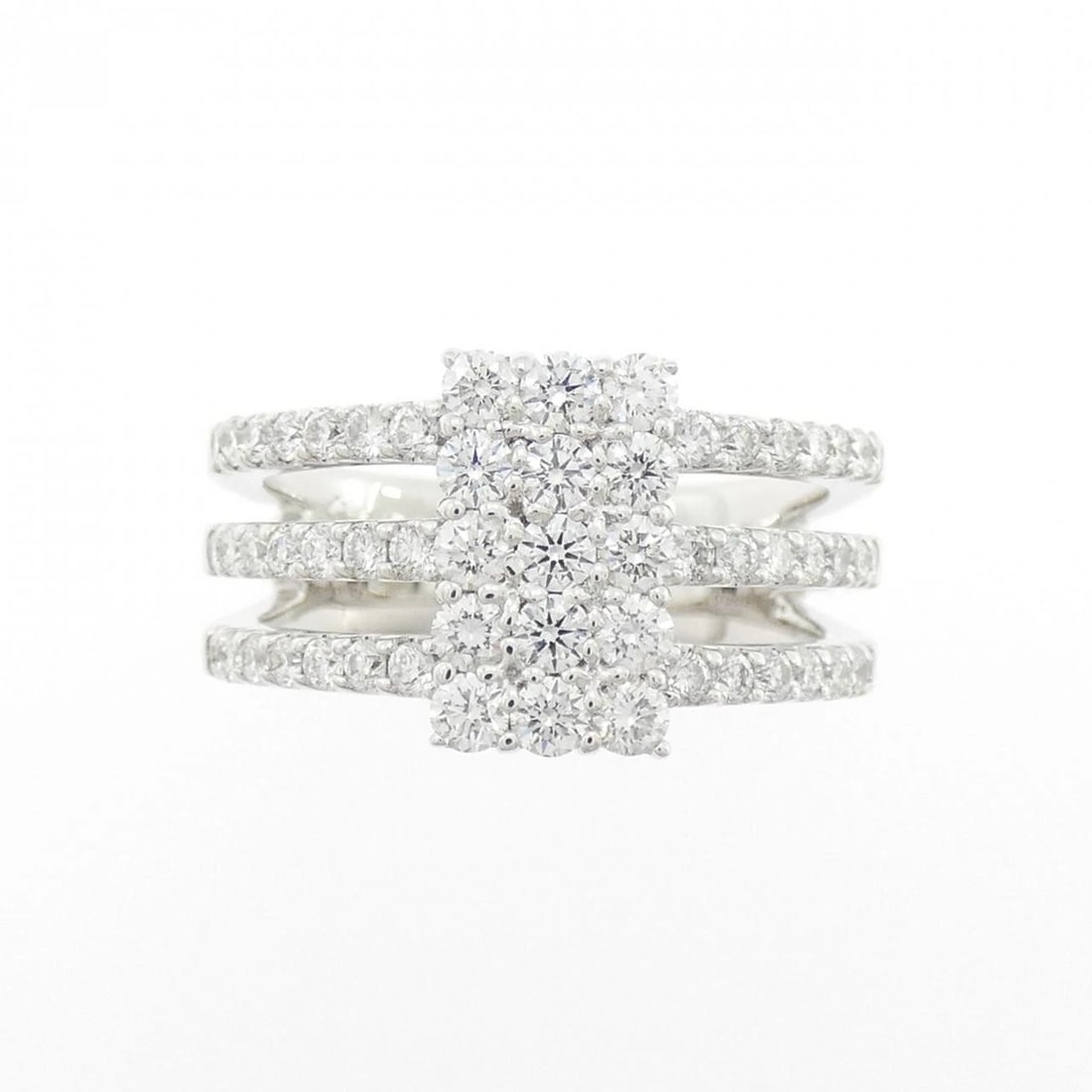 K18WG DIAMOND RING - 2