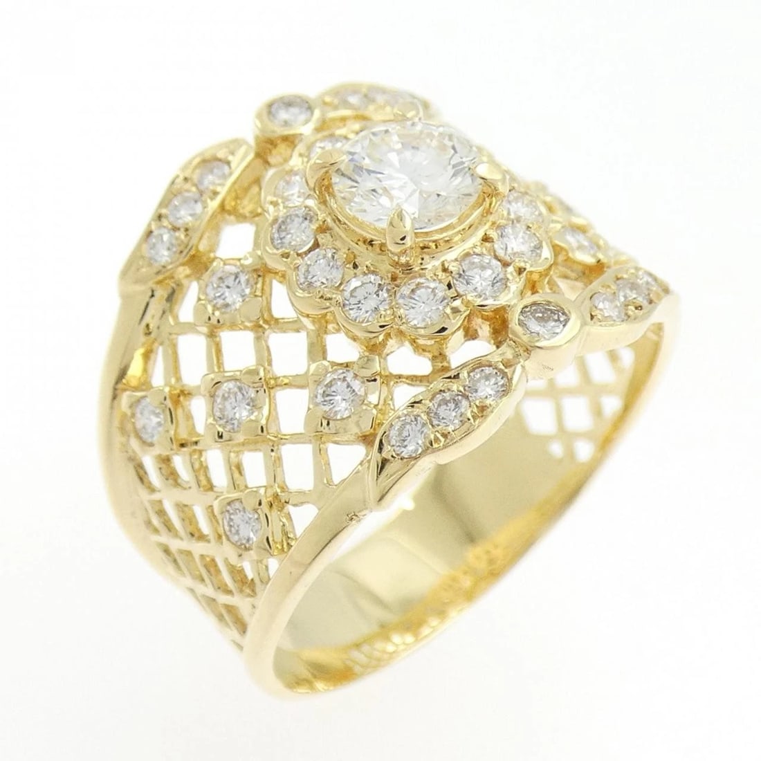 K18YG DIAMOND RING: K18YG Diamond Ring Brand: Unbranded Type: Ring Material: K18 Yellow Gold, Main Stone/Creation Natural Color: Yellow Gold Size: 8 (US size) Accessories: None Accessories Notice: When