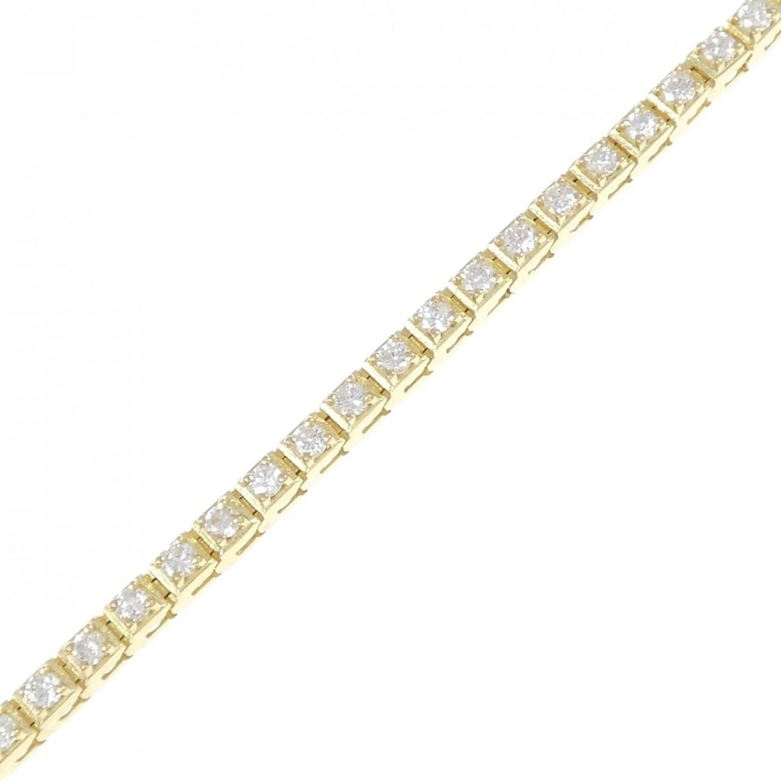 750YG DIAMOND BRACELET: 750YG Diamond Bracelet Brand: Unbranded Type: Bracelet Material: 750 Yellow Gold, Main Stone/Creation Natural Color: Yellow Gold Size: 18cmActualSize Max W: 2.9mm Accessories: None Accesso