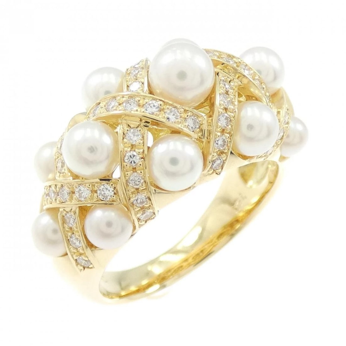 750YG AKOYA PEARL RING: 750YG Akoya Pearl Ring Brand: Unbranded Type: Ring Material: 750 Yellow Gold, Main Stone/Creation Akoya PearlSide Stone Natural Color: Yellow Gold Size: 6.5 (US size) Accessories: None