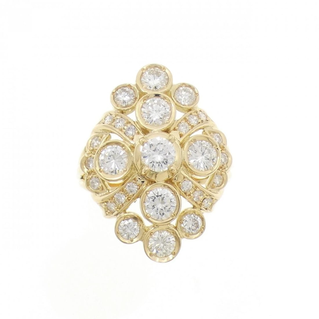 K18YG DIAMOND RING - 2