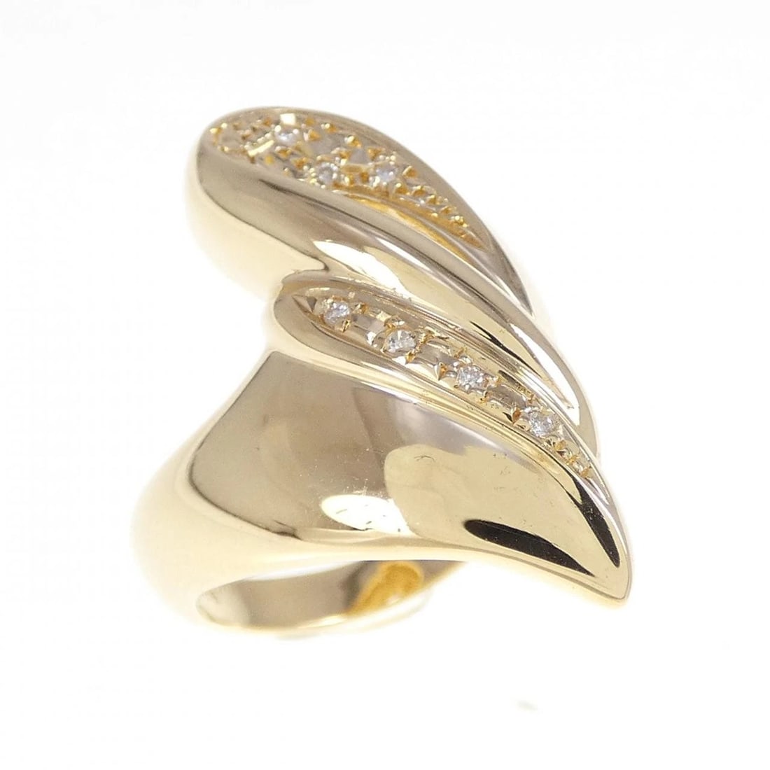 K18YG DIAMOND RING: K18YG Diamond Ring Brand: Unbranded Type: Ring Material: K18 Yellow Gold, Main Stone/Creation Natural Color: Yellow Gold Size: 6 (US size) Accessories: None Accessories Notice: When