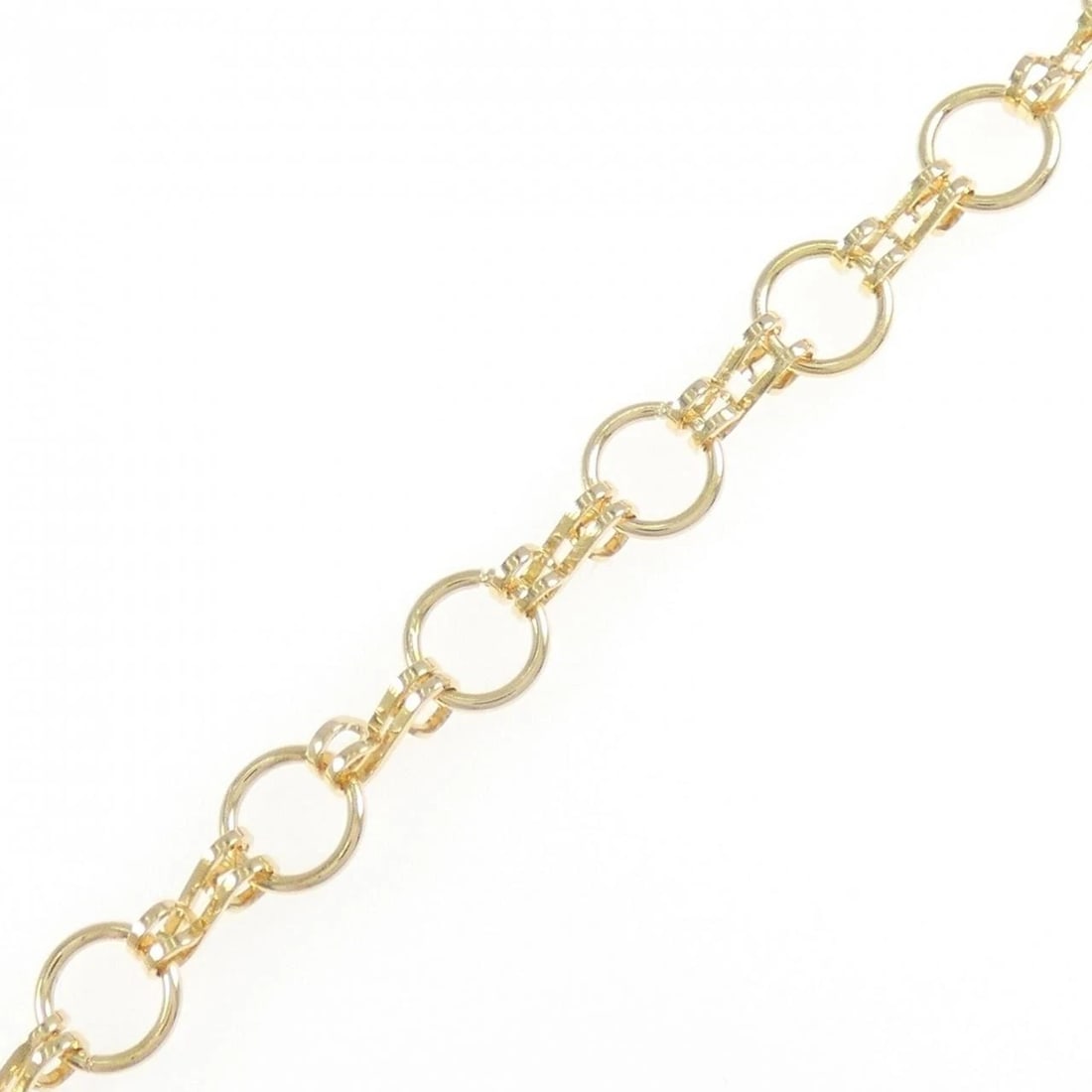 K18YG BRACELET: K18YG Bracelet Brand: Unbranded Type: Bracelet Material: K18 Yellow Gold, Color: yellow gold Size: 18cm ActualSizeMax W: 5.7mm Accessories: None Accessories Notice: When purchasing pre-owned