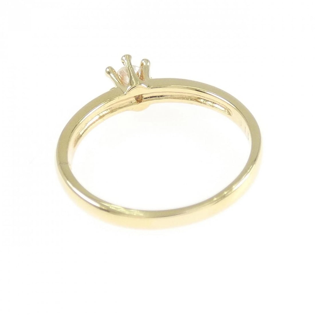 K18YG SOLITAIRE DIAMOND RING - 3