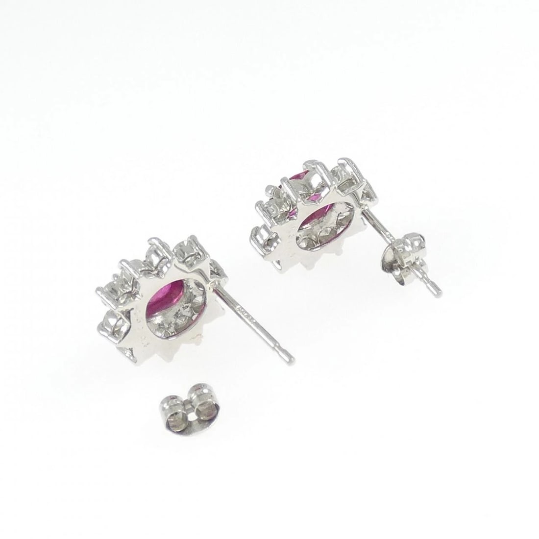 PT900 RUBY EARRINGS - 3