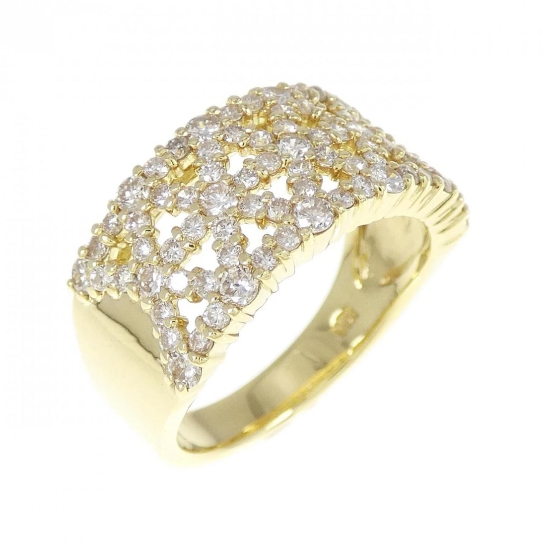 K18YG DIAMOND RING: K18YG Diamond Ring Brand: Unbranded Type: Ring Material: K18 Yellow Gold, Main Stone/Creation Natural Color: Yellow Gold Size: 6.5 (US size) Accessories: None Accessories Notice: When purc