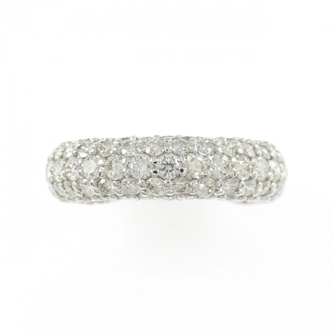 K18WG PAVE DIAMOND RING - 2