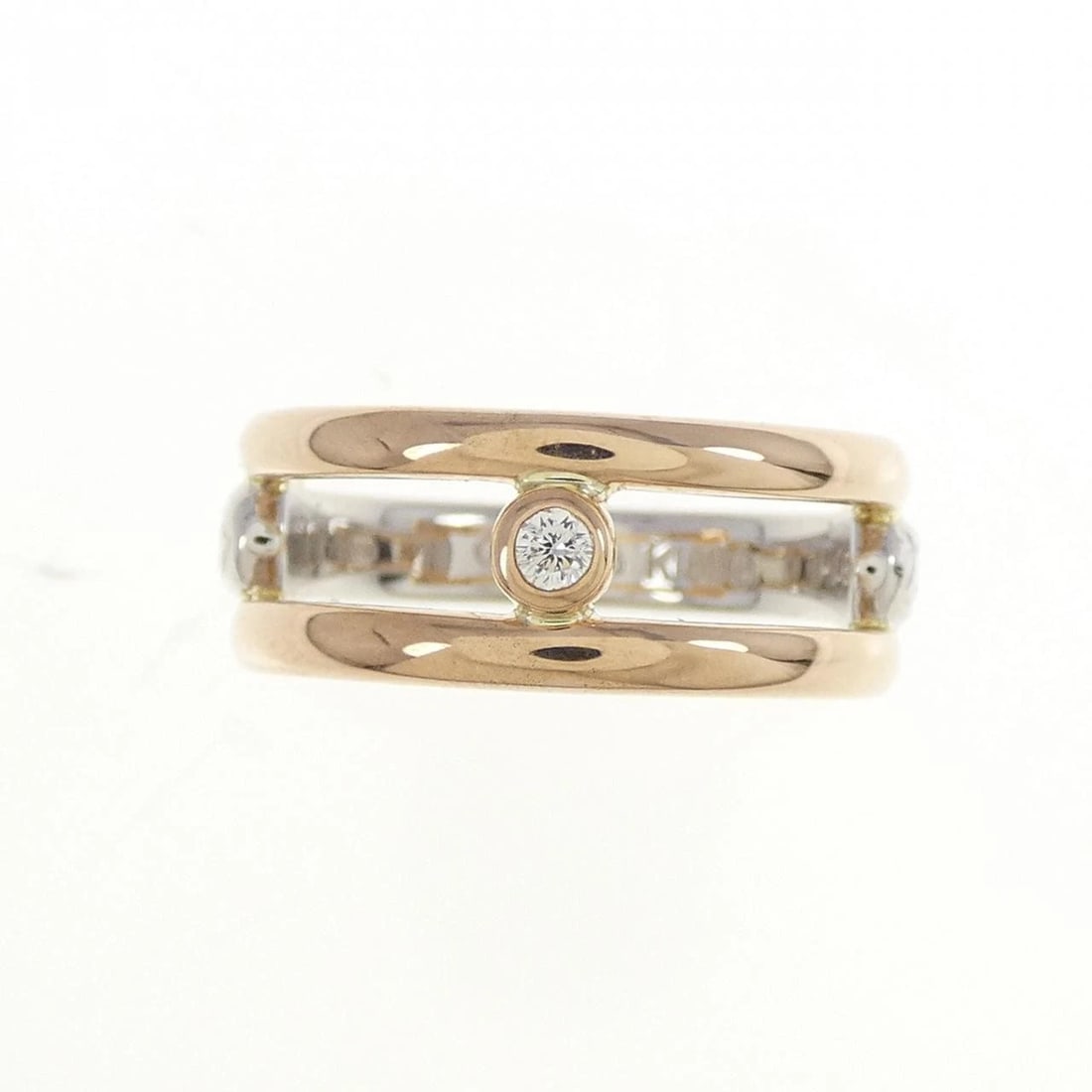 K18PG K18WG DIAMOND RING - 2