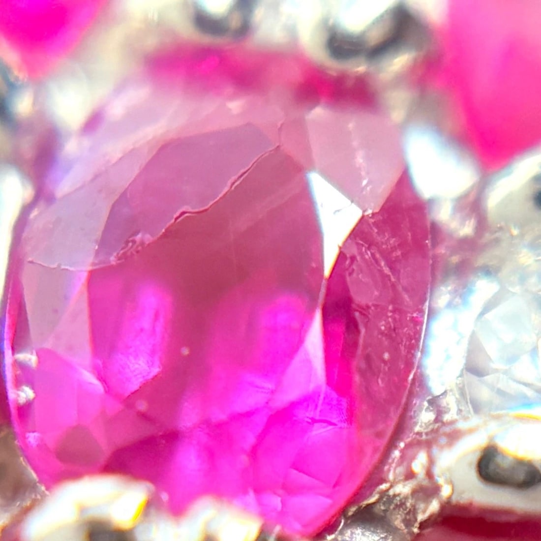 RUBY DESIGN RING PLATINUM MELEE - 2