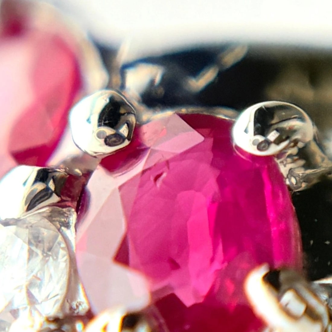 RUBY DESIGN RING PLATINUM MELEE - 3