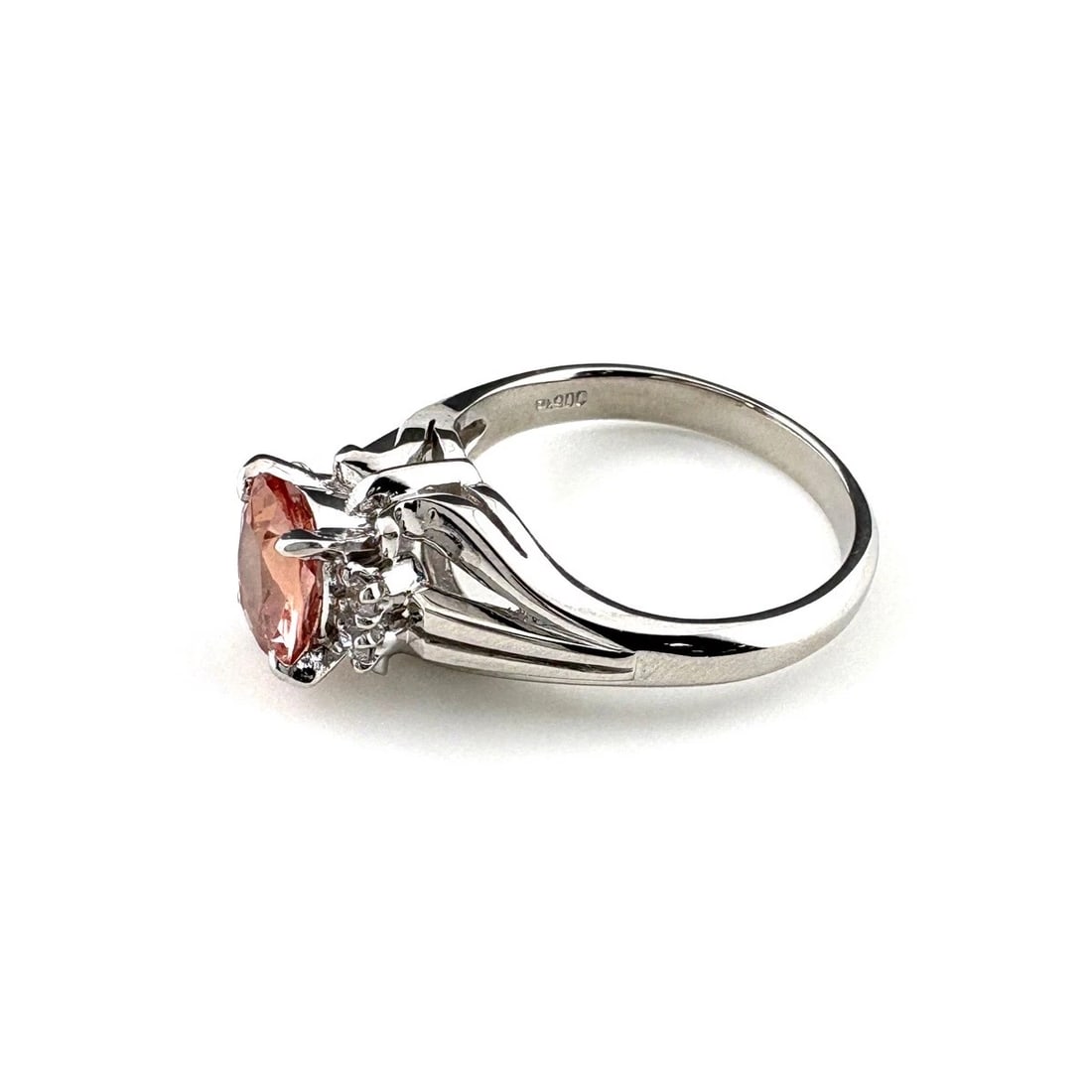 IMPERIAL TOPAZ DESIGN RING PLATINUM: Imperial topaz design Ring Platinum Brand: Unbranded Type: Ring Material: Pt900, Color: Platinum Size: US 6.5 Accessories: None Accessories Notice: When purchasing pre-owned goods, please