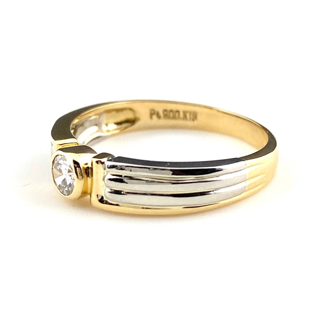 DIAMOND DESIGN RING PLATINUM YG YELLOWGOLD: diamond design Ring Platinum YG YellowGold Brand: Unbranded Type: Ring Material: Pt900, Color: YellowGold Size: US 5.5 to 6 Accessories: None Accessories Notice: When purchasing pre-owned