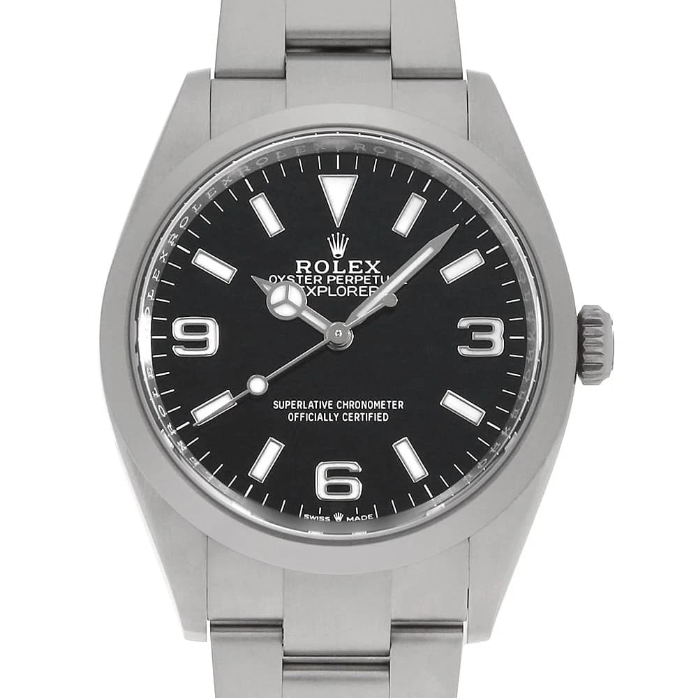 ROLEX EXPLORER 36 BLACK SECOND HAND WRIST WATCH (1 of 5)