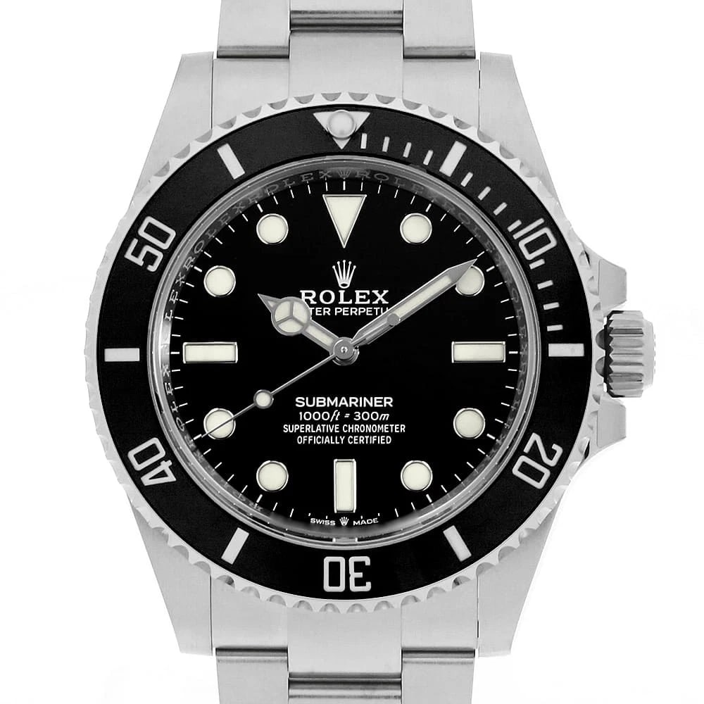 ROLEX SUBMARINER NO DATE BLACK SECOND HAND WRIST WATCH (1 of 5)