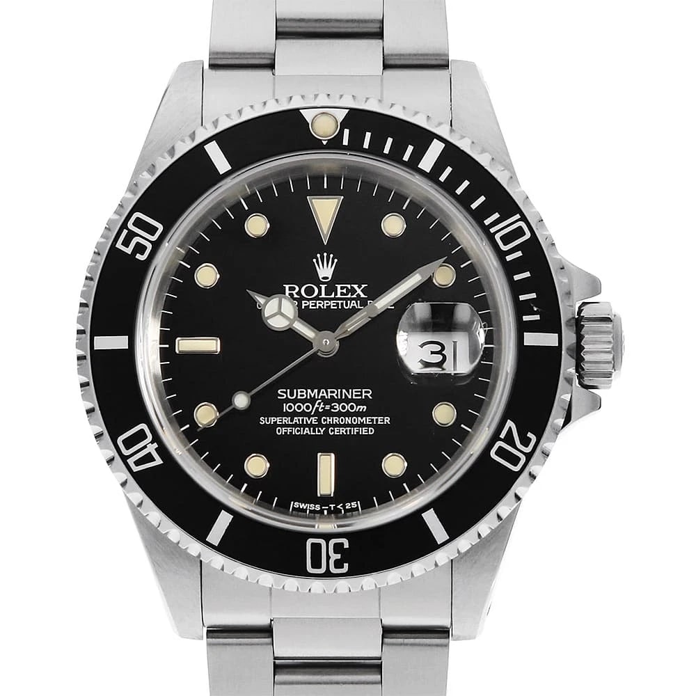 ROLEX SUBMARINER DATE BLACK ALL TRITIUM WRIST WATCH (1 of 6)