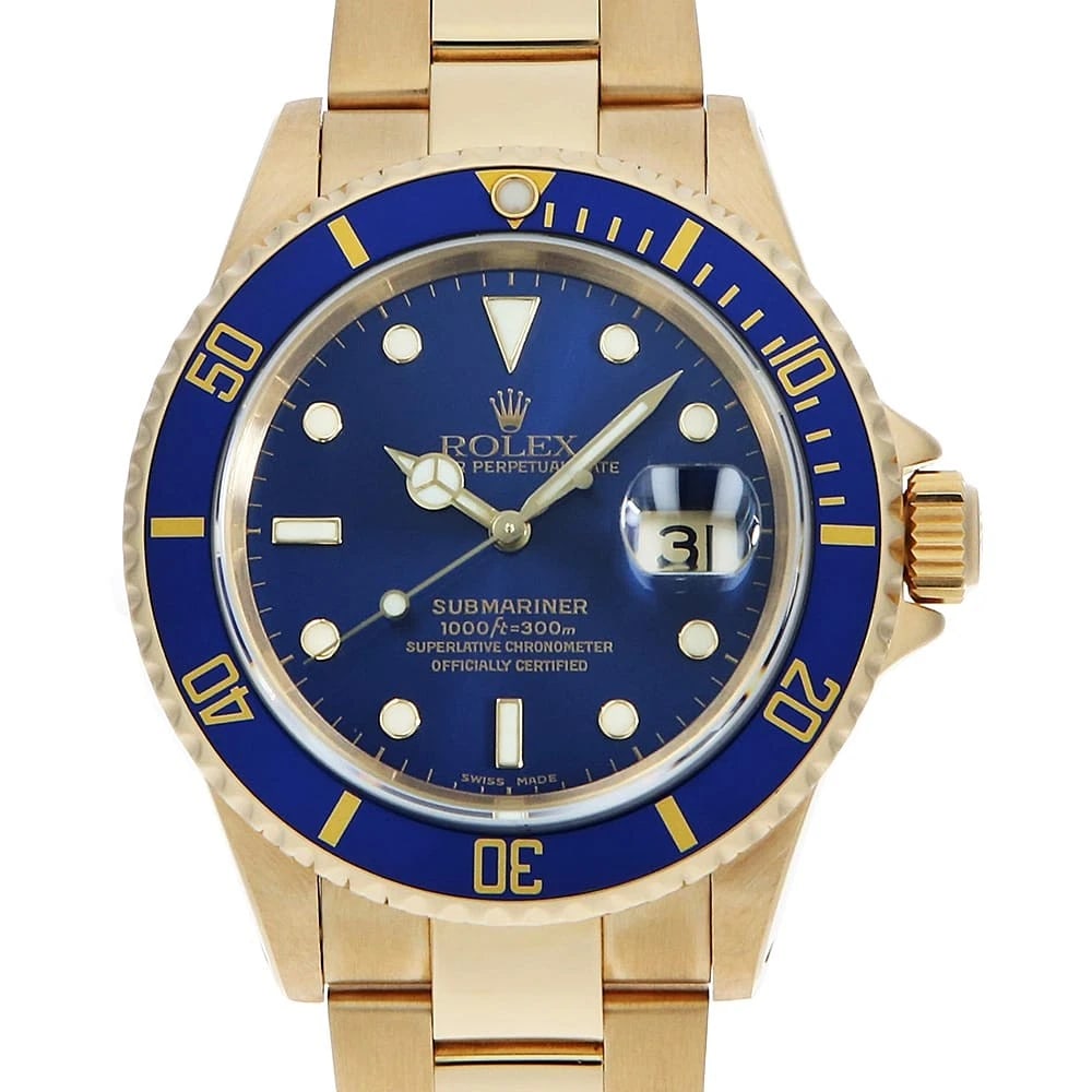 ROLEX SUBMARINER DATE BLUE WRIST WATCH (1 of 5)