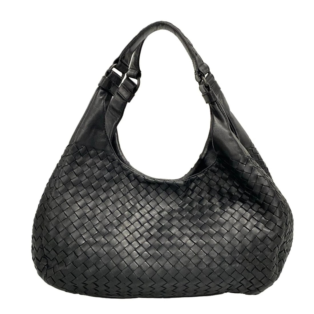 BOTTEGA VENETA CAMPANA BAG BLACK LEATHER TOTE BAG TOTE BAG (1 of 11)