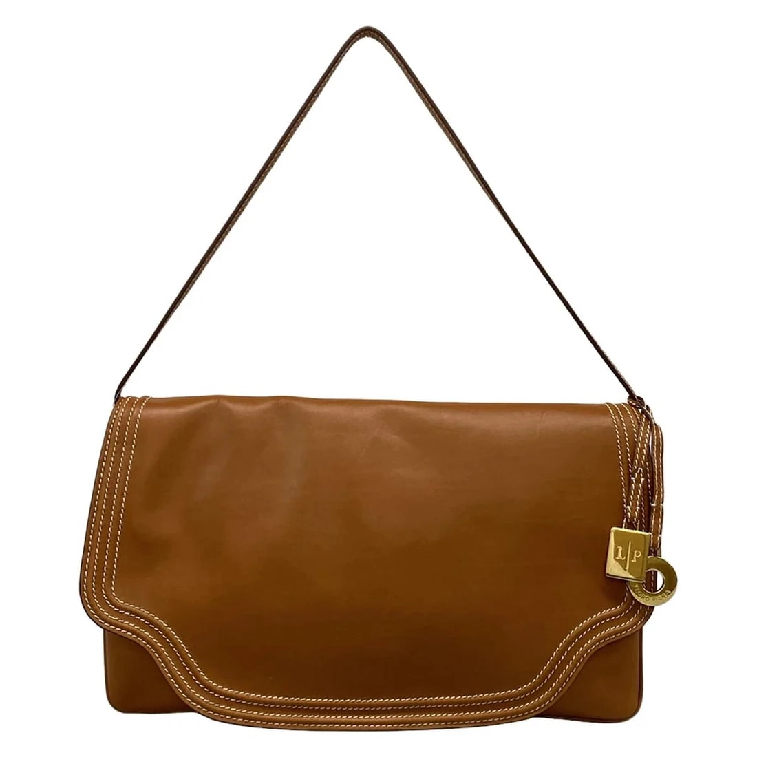 LORO PIANA - BROWN LEATHER SHOULDER BAG SHOULDER BAG (1 of 10)
