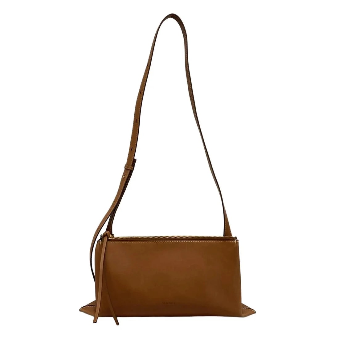 JIL SANDER EMPIRE - BROWN LEATHER SHOULDER BAG (1 of 11)