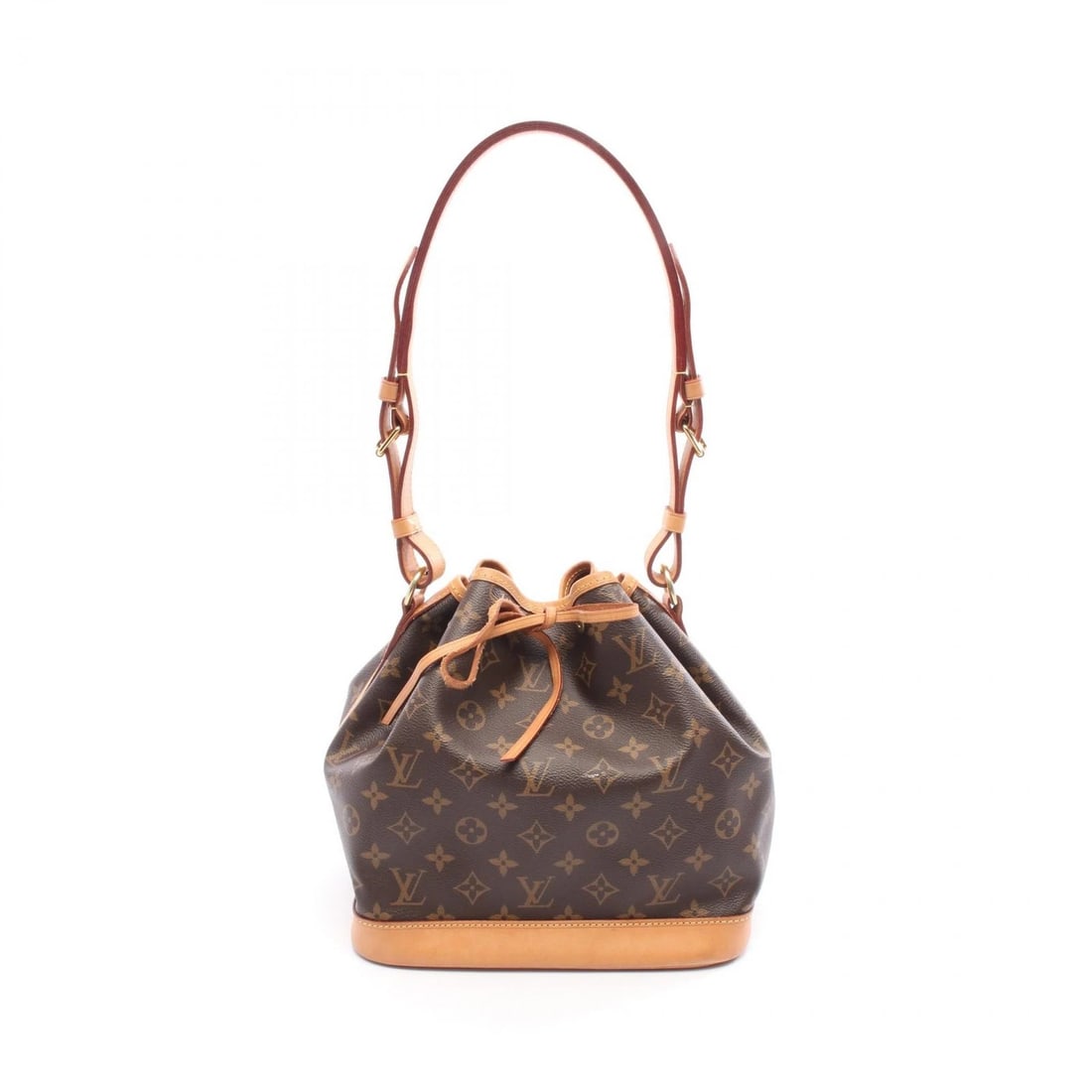LOUIS VUITTON PETIT NOE SHOULDER BAG: LOUIS VUITTON Petit Noe Shoulder Bag Brand: LOUIS VUITTON Type: Shoulder Bag Material: PVC coated canvas Color: Brown Size: (H:10.6" x W:9.4" x D:7.1") Strap drop?32cm(12.6") Accessories: None