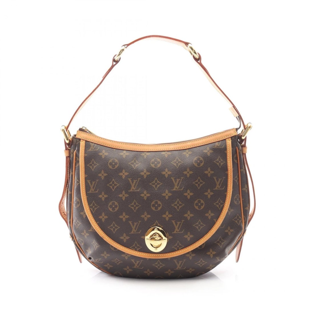 LOUIS VUITTON TULUM GM SHOULDER CROSSBODY BAG: LOUIS VUITTON Tulum GM Shoulder Crossbody Bag Brand: LOUIS VUITTON Type: Shoulder Bag Material: PVC coated canvas Color: Brown Size: (H:10.2" x W:13.4" x D:5.1") Shoulder?57(22.4") -