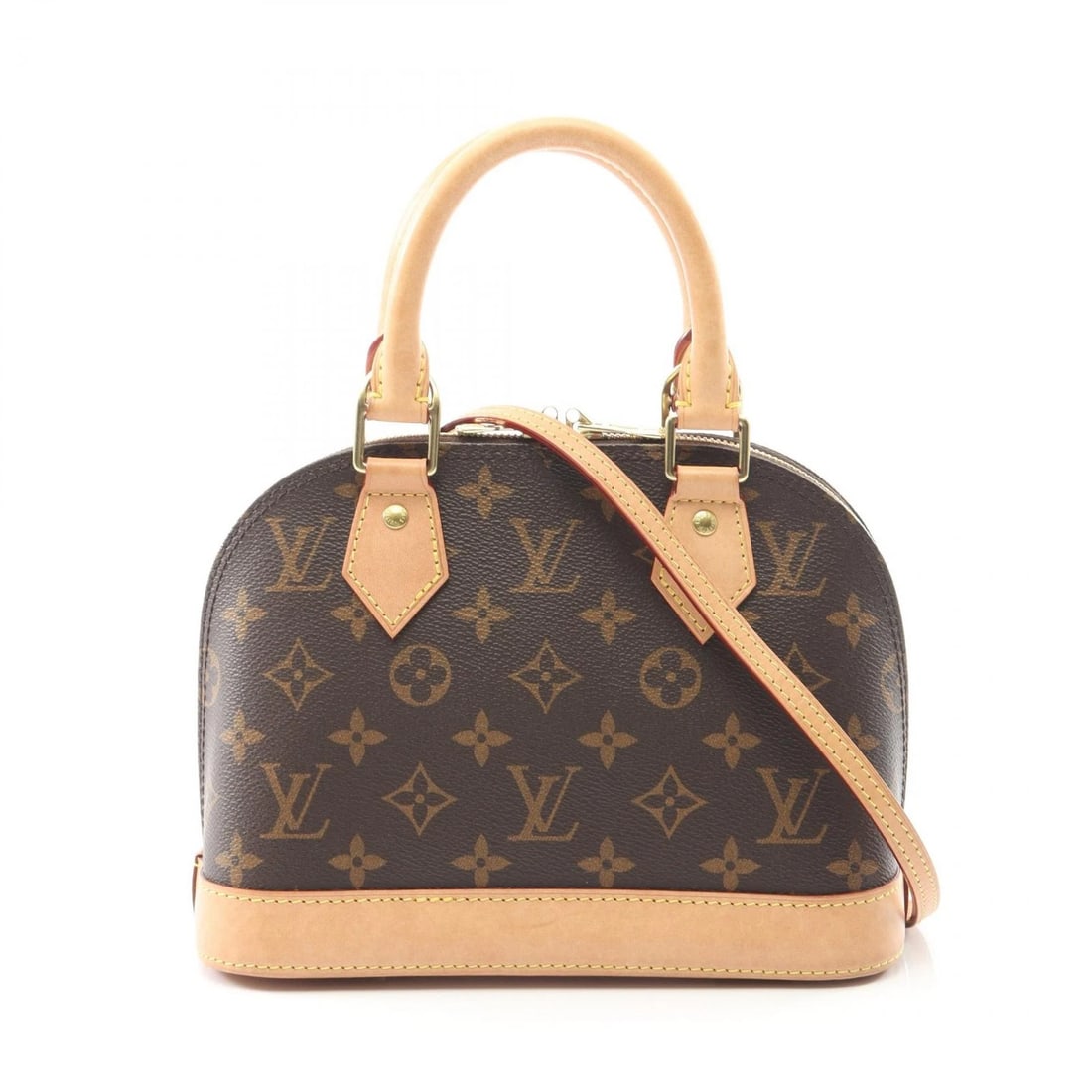 LOUIS VUITTON ALMA BB SHOULDER HANDBAG: LOUIS VUITTON Alma BB Shoulder Handbag Brand: LOUIS VUITTON Type: Handbag Material: PVC coated canvas Color: Brown Size: (H:6.7" x W:9.1" x D:4.3") Handle?29cm(11.4") Accessories: None Acc