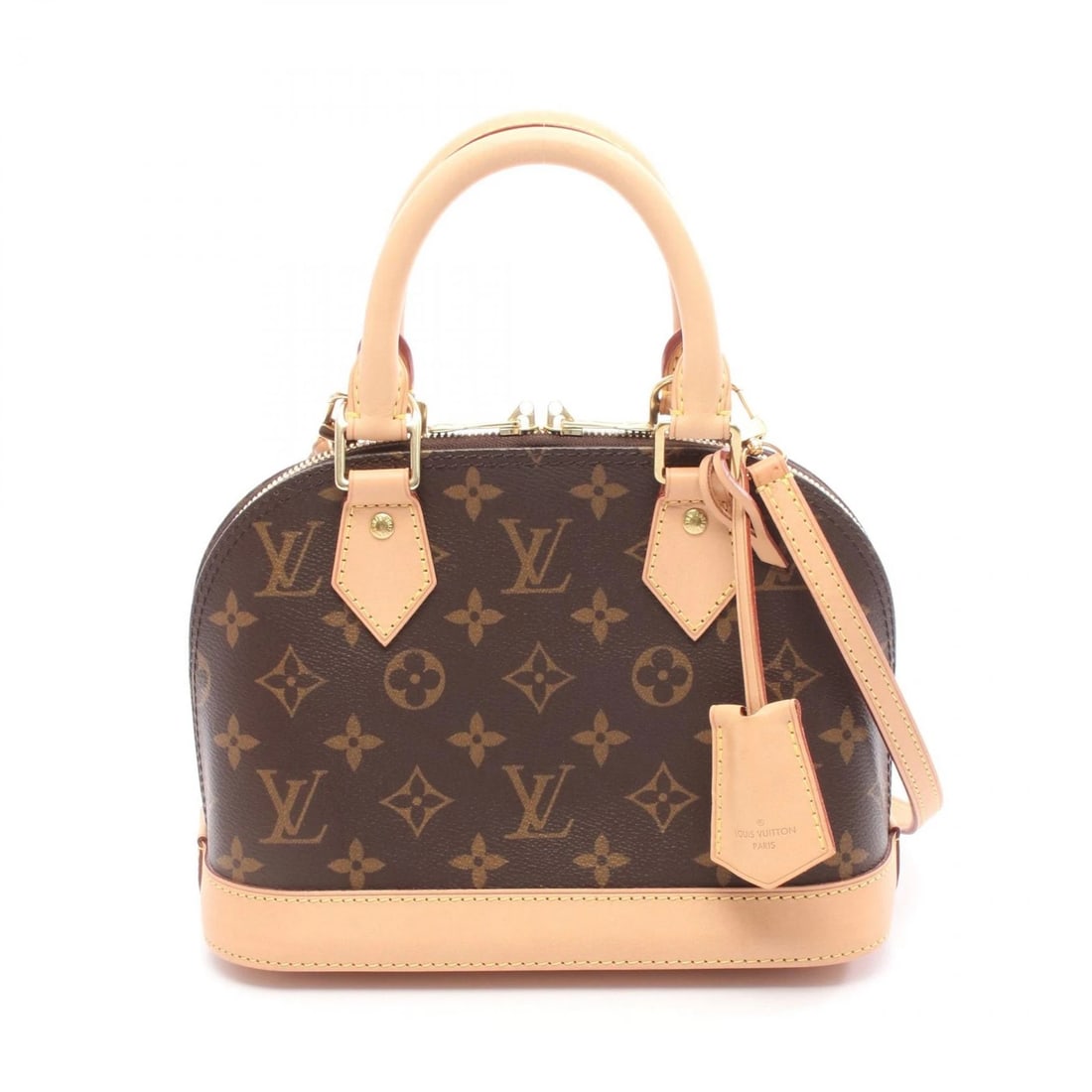 LOUIS VUITTON ALMA BB SHOULDER HANDBAG: LOUIS VUITTON Alma BB Shoulder Handbag Brand: LOUIS VUITTON Type: Handbag Material: PVC coated canvas Color: Brown Size: (H:6.7" x W:9.1" x D:4.3") Handle?29cm(11.4") Accessories: None Acc